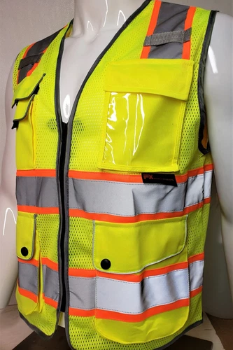 FX SAFETY VEST -Class 2 High Visibility Reflective Yellow Safety Vest FXSV8 image 2