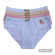 DaVi  Girls Cotton Underwear 5Pack (Ages58) White & Pink Panties &ndash; Breathable