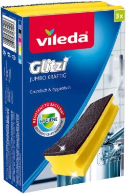 Vileda Glitzi Jumbo Kräftig Antibac Reinigung Schmutz Scheuerstark 3 Stück