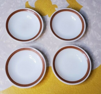 Pyrex Vintage Tableware Red Scroll Filagree Berry Dessert Resturant Ware Bowls