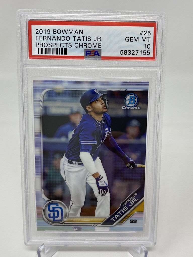 2019 Bowman Chrome #25 Fernando Tatis Jr. Rookie Card - PSA 10 view 6