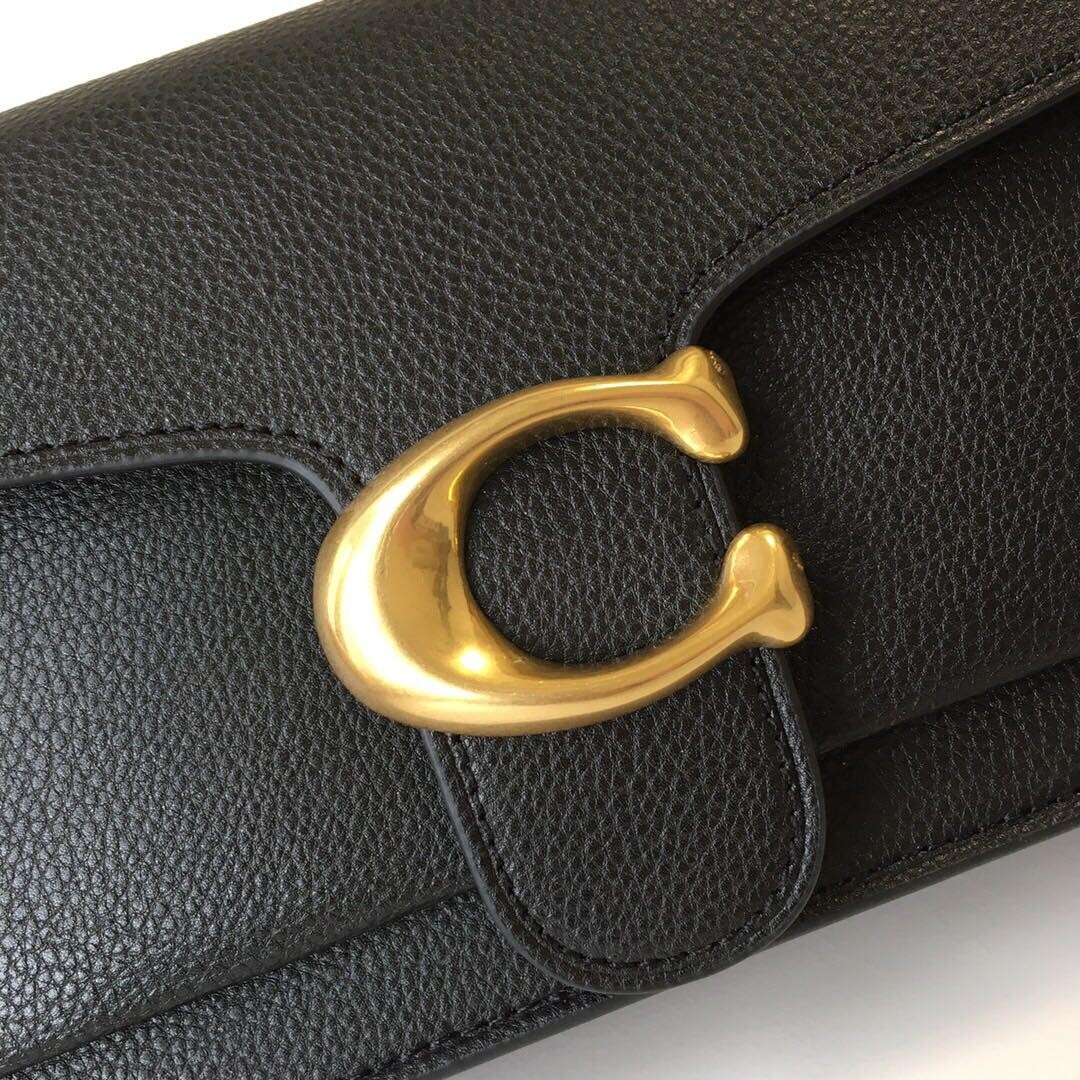 COACH 73995 Tabby Shoulder Bag Black Leather Crossbody Shoulder