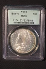 1884 **O** Morgan Silver Dollar **PCGS MS63 BRIGHT WHITE ** FREE SHIPPING 183