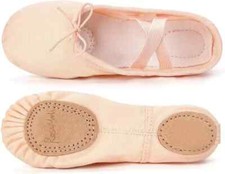 RoseMoli Canvas Ballet Slippers Shoes Little Kid, Light Pink