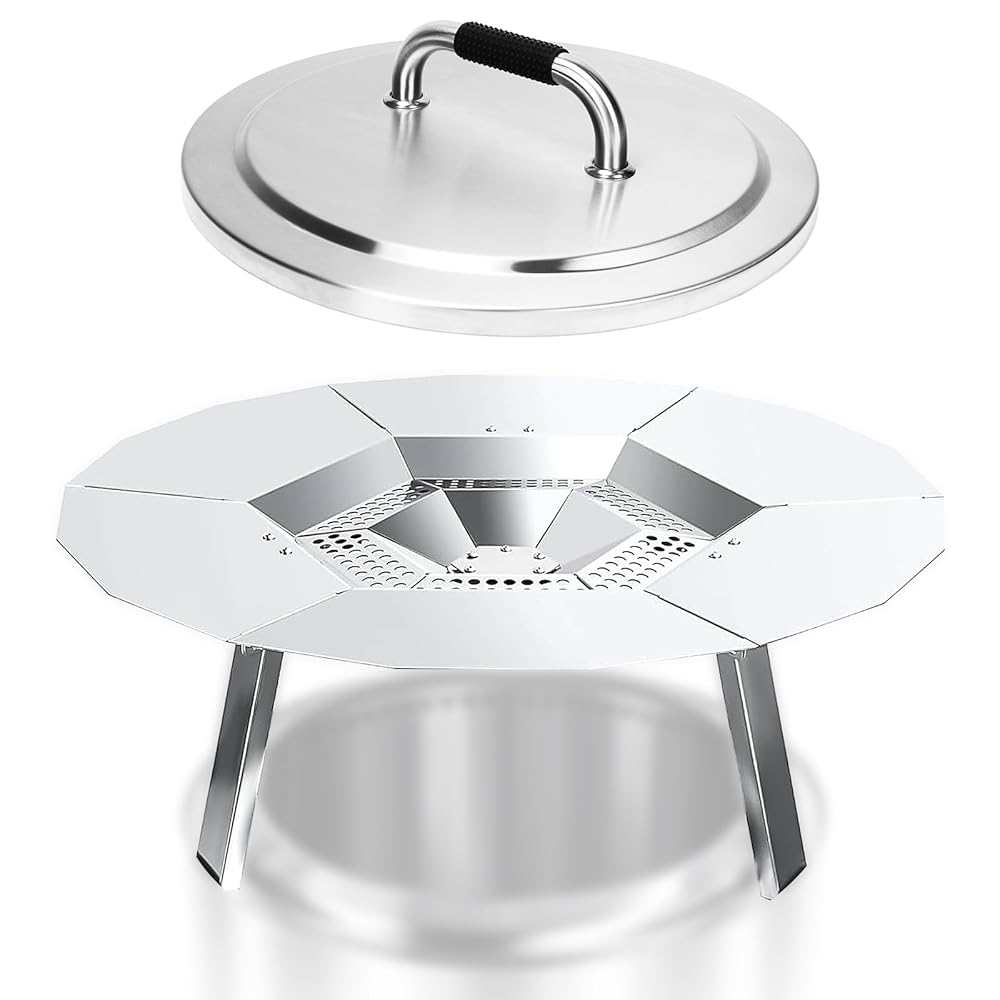 Fire Pit Accessory for Solo Stove Bonfire Heat Deflector, Heat Resistant Handle