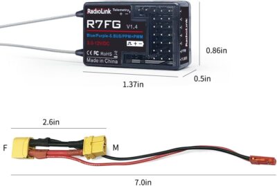 Radiolink RC6GS V3 7Ch 2.4G RC Transmitter w/ R7FG 7Ch Gyro