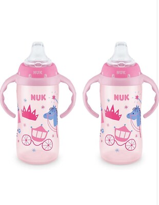NUK Learner Cup 10 oz 8+ Months BPA Free Spill Proof Sippy Cup 2 Ct