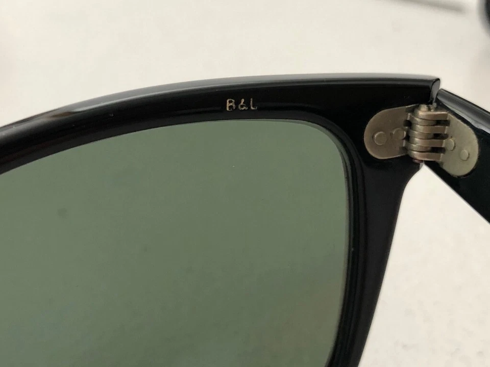 EXC VTG*L1724*80s BLACK WAYFARER II UNISEX B&L RAY-BAN USA SUNGLASSES & CASE, photo 4 of 5