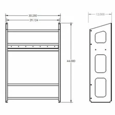Hepfner Racing Products HRP6359-6-BLK Utility Jug Rack 6 Bay 30-1/4 x 44 x 12 in