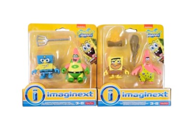 SpongeBob Squarepants imaginext Bundle Superhero + Caveman Spongebob & Patrick