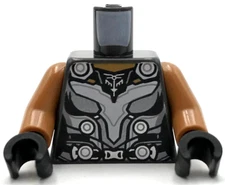 Lego New Pearl Dark Gray Minifigure Torso Female Armor Silver Plates Valkyrie