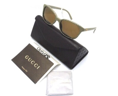 NWT Gucci  Women\'s Cream Cat-Eye Sunglasses Gucci Ivory Brown Cat Eye Ladies Gg0814sk-002 56 Sunglasses main image 3
