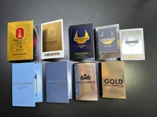 9 Fragrance Samples - Paco Rabanne, Dolce & Gabbana