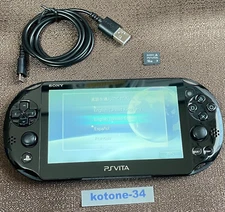 PS Vita PCH-2000 Black Console w/ 16gb memory card & USB SET Used in Japan SONY
