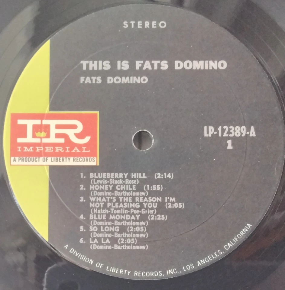 FATS DOMINO - This Is Fats Domino IMPERIAL LP12389 US 1969 Rock & Roll Re LP - Image 3 of 3