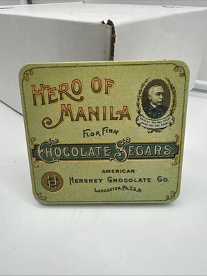 Hero Of Manila Flor Fina Chocolate Segars Made In England 1982 Empty Tin.Rare