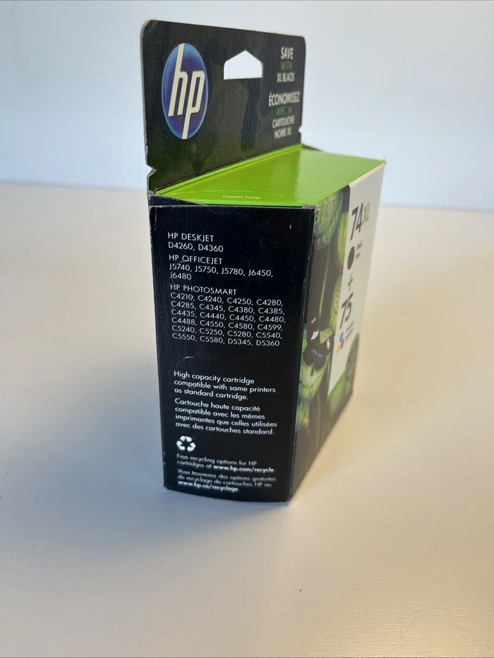 Genuine HP 74XL & 75 Tri-Color Expired 2016 - Image 3 of 4