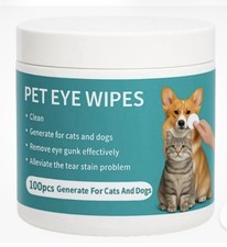 Pet Eye Wipes 100pcs Dogs  Cats  Gentle Tear Stain Remover Pads