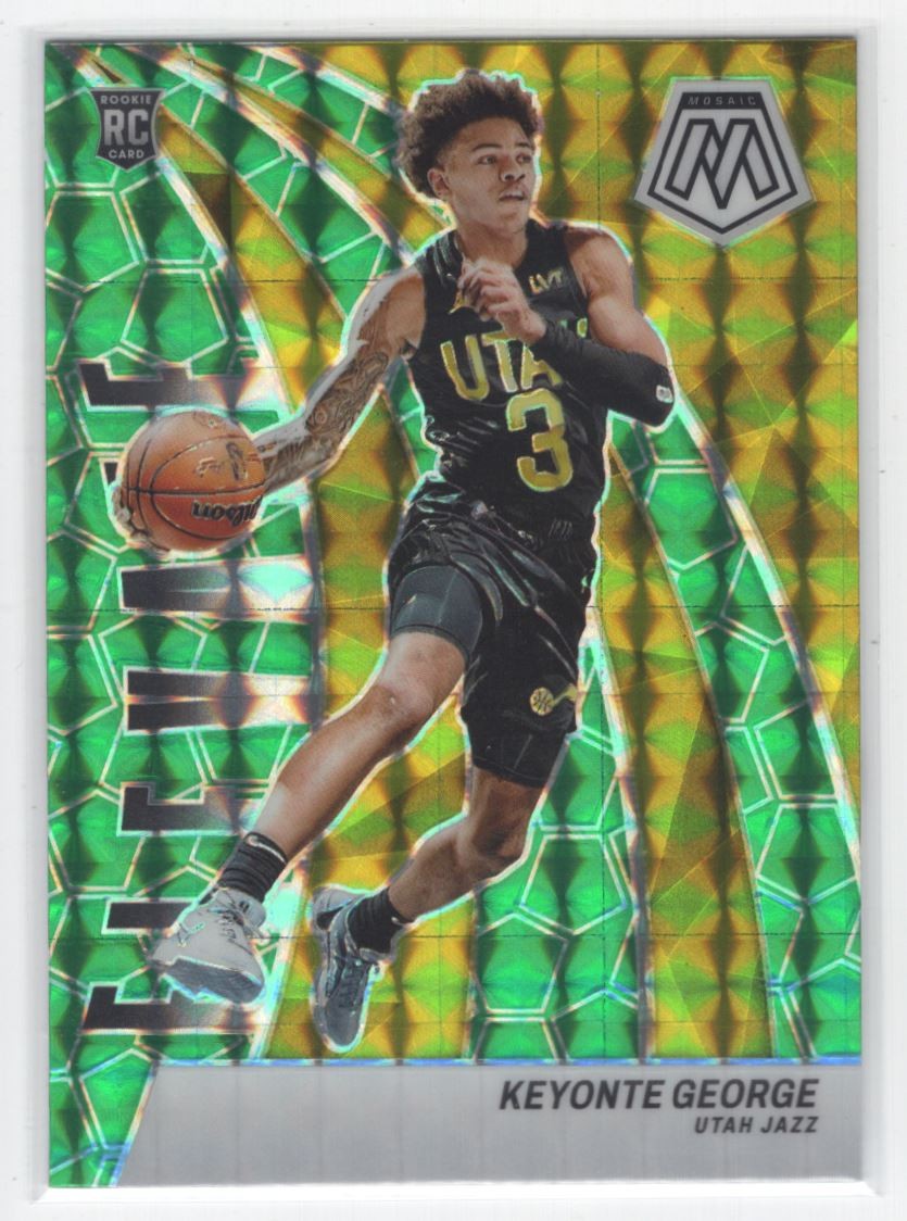#22 2023-24 Panini Mosaic Elevate Green Keyonte George Rookie Utah Jazz