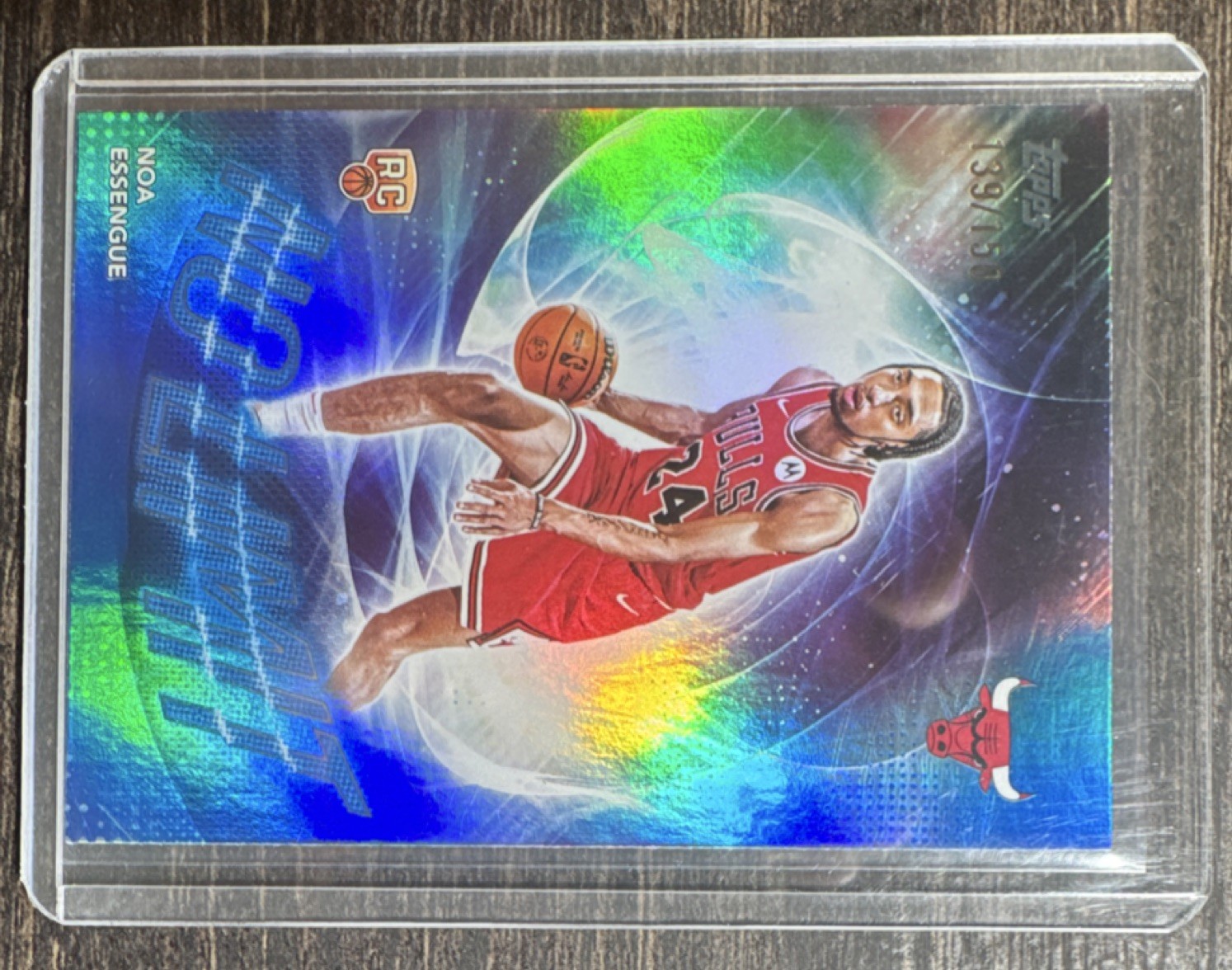 Topps No Limit Noa Essengue NL-12 Chicago Bulls 2025-26 Blue Rainbow /150 RC