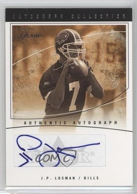 2004 Flair Collection Silver 32/100 JP Losman #AC-JL Rookie Auto RC 0v1