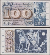 Switzerland, 100 Franken, 1970, VF+++ (tiny edge split), P-49