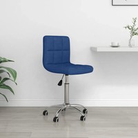 BüRostuhl Stoff Blau Drehbar HöHenverstellbar Gepolstert Armlehnen