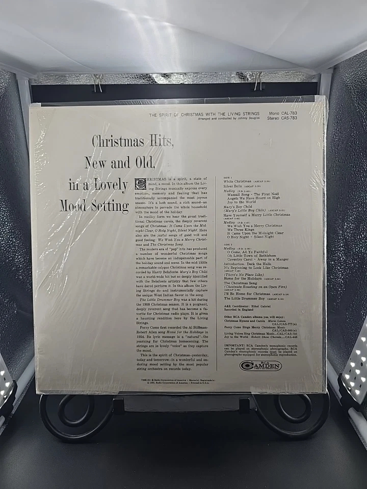 Living Strings The Spirit Of Christmas With The Living Strings LP1963 In Shrink  - Image 2 of 4