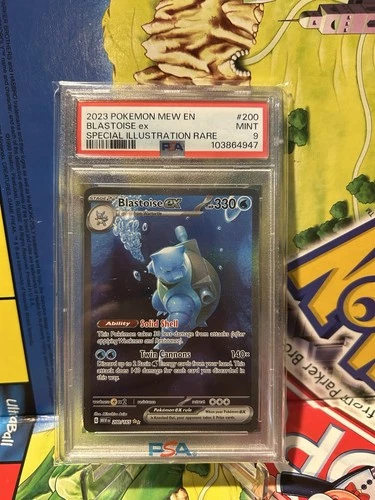 Pokémon Blastoise ex 200/165 SV151 Special Illustration Rare Holo PSA 9 English