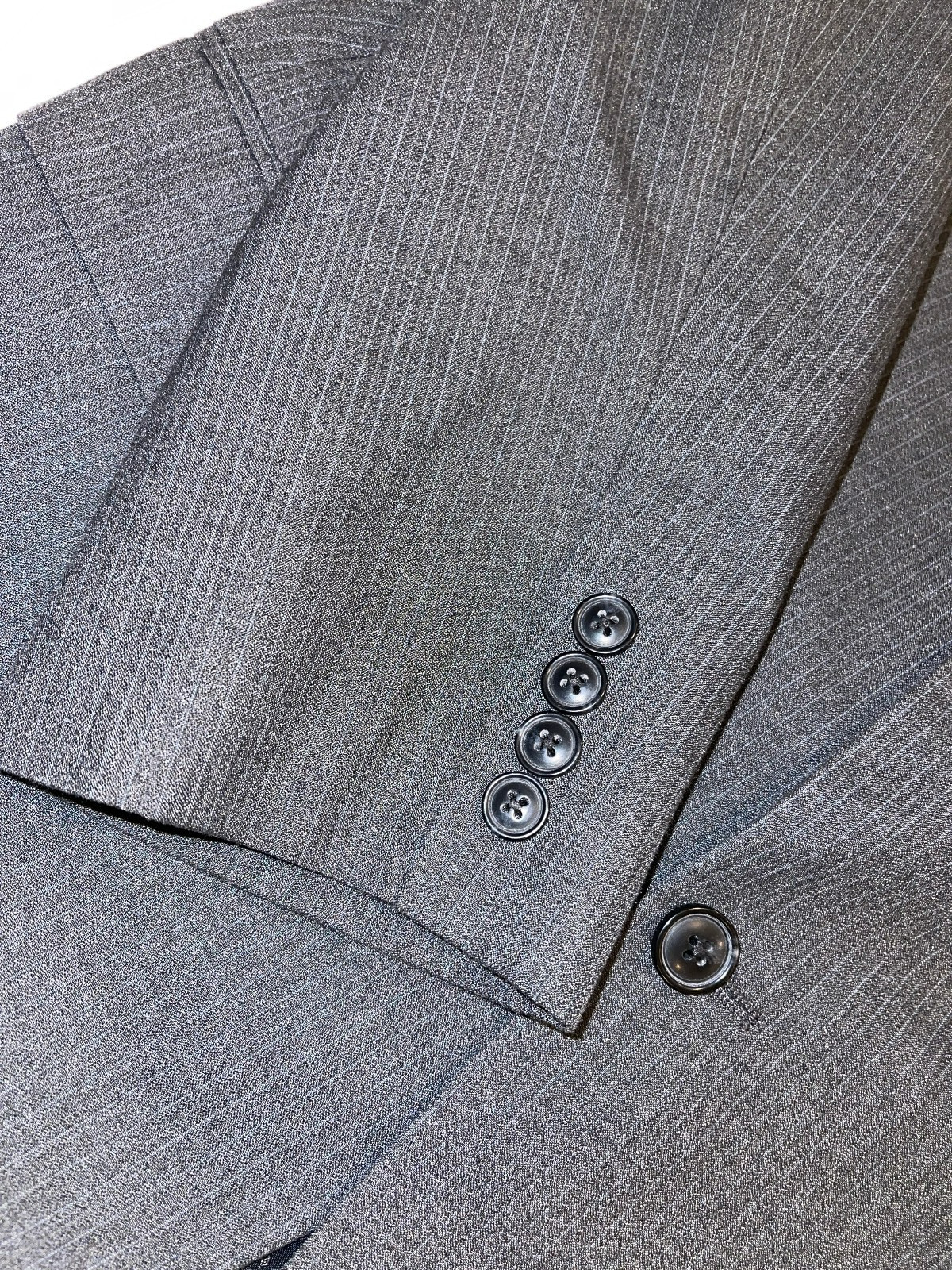 DESIGNER HAGGER 2 BUTTON POLYESTER BLEND GRAY SUI… - image 5