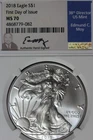2018 NGC MS70 FIRST DAY OF ISSUE AMERICAN SILVER EAGLE EDMUND C MOY #B52085