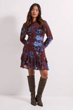 Dorothy Perkins Blue Mini Dress Womens Daywear Dresses
