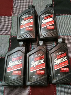 Castrol Syntec 5W-50 Full Synthetic Motor Oil 5 Quarts 