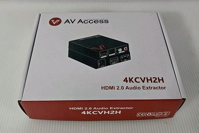 NEW AV Acces Model 4KCVH2H HDMI To HDMI+SPDIF R/L HDMI Audio Extractor 4K 5.1