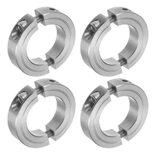 4pcs Double Split Shaft Collar 1-1/4 ID Clamp Collar 2-1/16 OD Stainless Steel