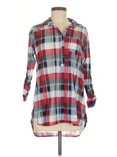 Eden & Olivia Women Red 3/4 Sleeve Blouse M