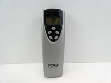 Seville Classics Ultra Slim Line Tower Fan 5-Button Remote Control Silver/Black