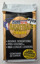 1992-93 Fleer Jumbo Basketball New Sealed Pack with Possible Jordan Shaq or Bird