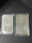 1 oz Sunshine Mint Silver Bar & JBR Recovery LTD 1 oz .999 Silver Bar