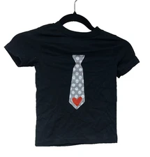 Port & Company Toddler Kids Graphic Tee Necktie & Heart Design | Size 3T