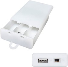 USB Female Socket 3 AA Battery Case White Battery Box Holder for 5V USB LED