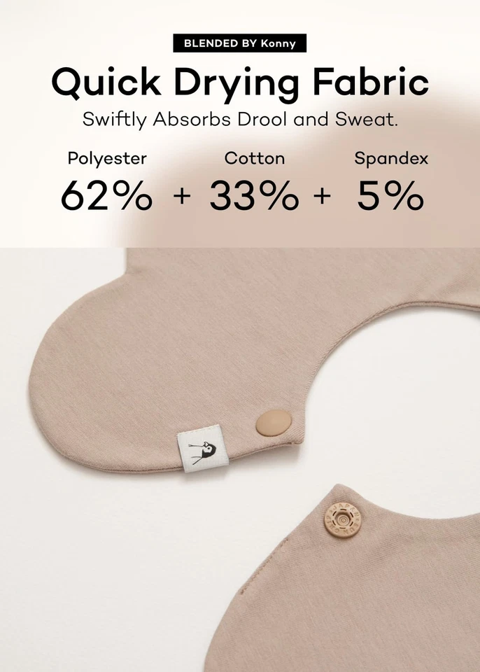 Pack de 5 baberos de bebé, rotación 360°, bandana suave y absorbente para babear y... Foto 3 de 4