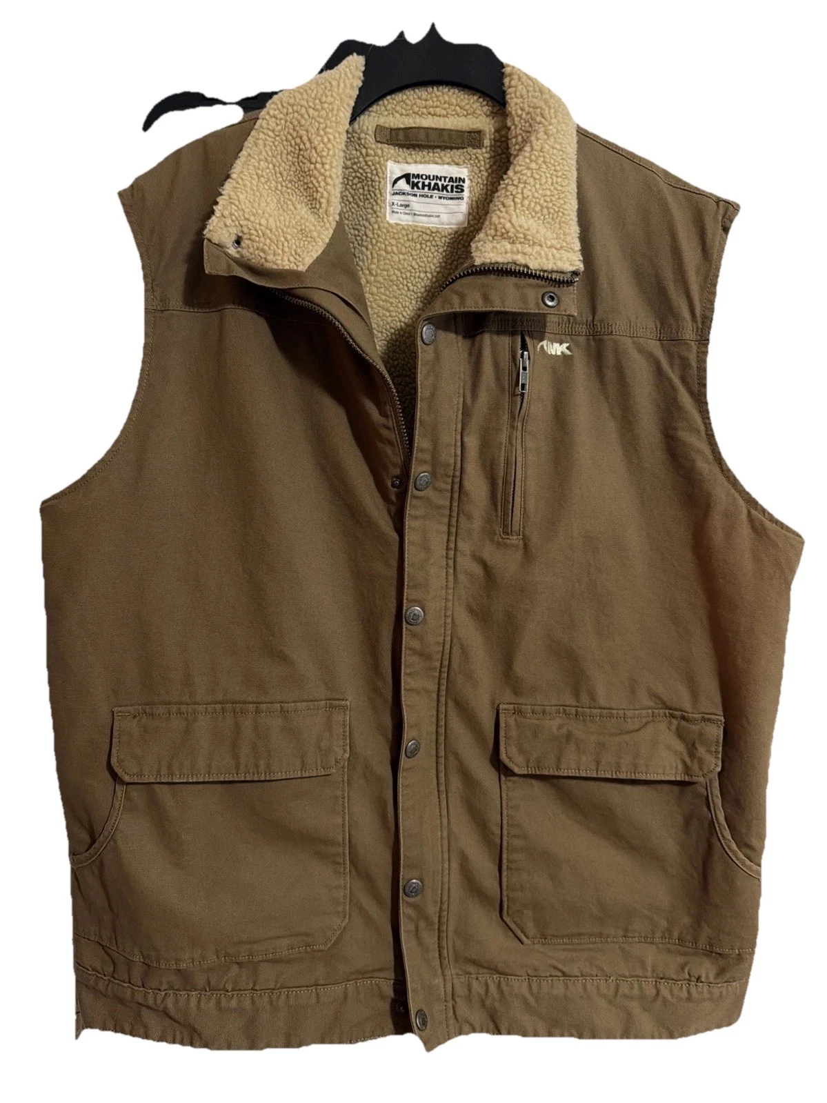 Mountain Khakis Men's Sherpa Lined Vest Size XL Brown
