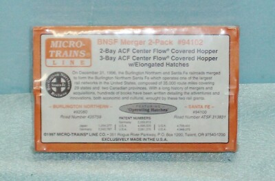 Micro-Trains 94102 N BNSF Merger Freight Cars (pack of 2) Mt/box