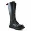 thumbnail 8  - Angry Itch Mens Ladies Black Steel Toe Zip Up Real Leather Combat Knee Boots
