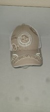 Washington DC Embossed Hat Cap Adjustable Strapback Light Brown Made In USA