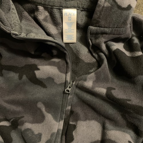 The Children's Place Boys' L/S Hooded Fleece Zip Up 1 Pc Sleepwear Sz S 5/6 #884 - Picture 10 of 10
