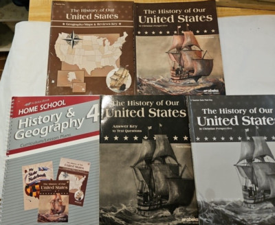 Lot of 5 ABEKA History of our United States Gr 4 Teachers/Student Answer Key