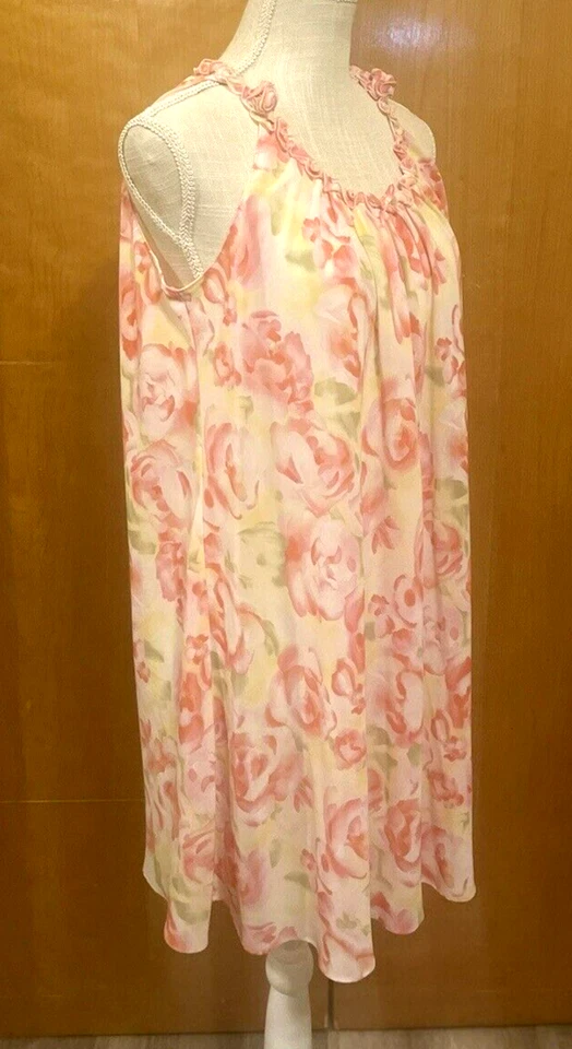 Vestido de Noche Morgan Taylor Íntimo Talla Grande Corto Mujer Rosa Floral Prendas para Dormir Foto 3 de 4
