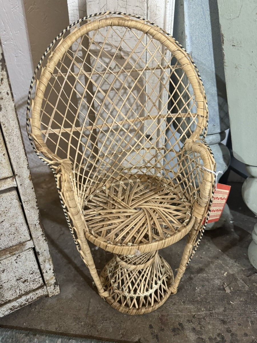 Addams Family Peacock Chair Vintage Mini Peacock Wicker Chair